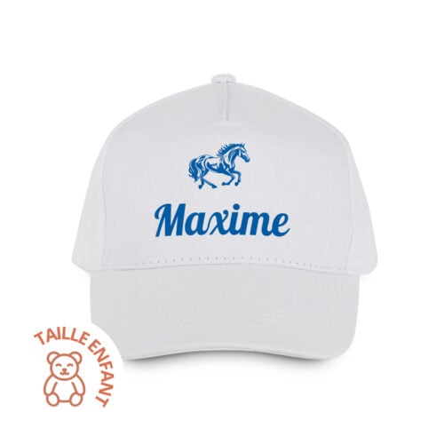 Casquette enfant blanc - Equitation