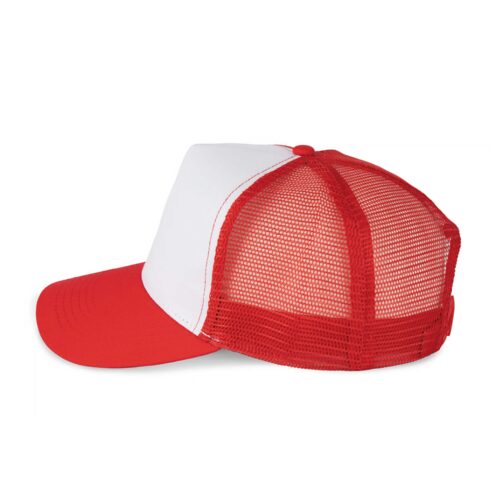 Casquette filet rouge-blanc - Drapeau avec prénom et année de naissance – Image 3