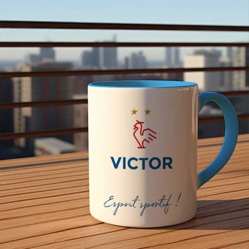 Mug bleu personnalisé - Esprit sportif ! – Image 2