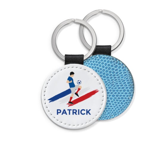 Porte-clé personnalisé verso bleu - Supporter football