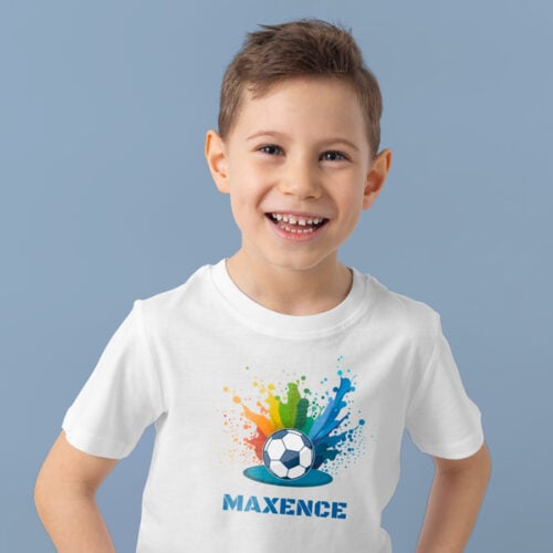 T-shirt Enfant blanc - Football en couleur ! – Image 2
