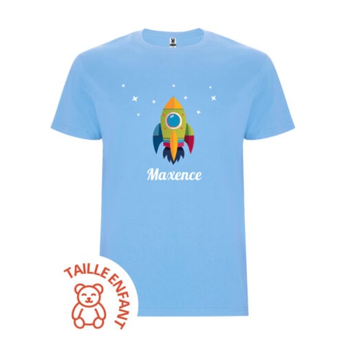 T-shirt Enfant bleu clair - Navette spatiale
