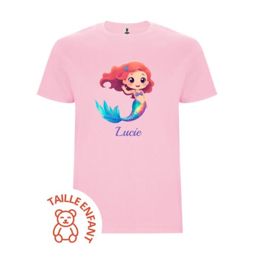 T-shirt Enfant rose - Petite sirène