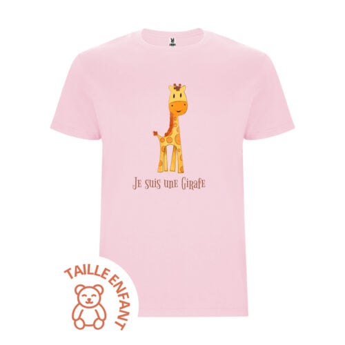 T-shirt Enfant rose - Je suis une girafe