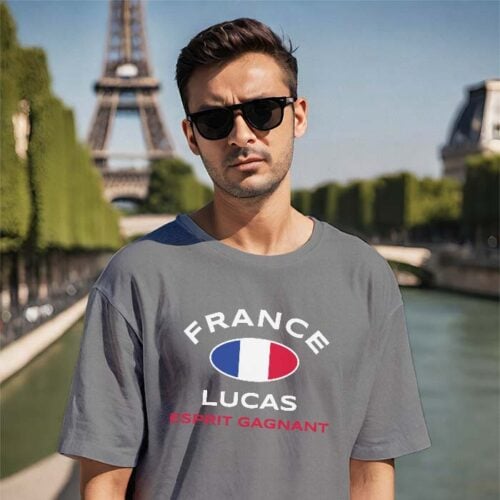 T-shirt gris - France esprit gagnant – Image 2