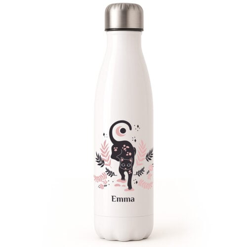 Bouteille isotherme - Chat noir <br> <strong>  500 ml </strong>