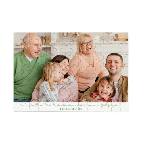 Puzzle personnalisé - Photo de famille heureuse<br> <strong>120 pièces</strong>