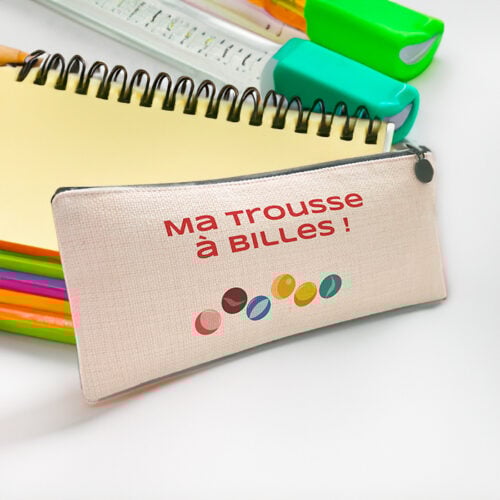 Trousse personnalisée - Ma trousse à billes<br> <strong>23,5 x 10 cm</strong> – Image 2