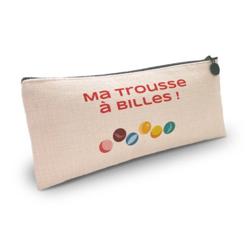 Trousse personnalisée - Ma trousse à billes<br> <strong>23,5 x 10 cm</strong>