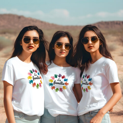 T-shirt blanc - La família – Image 3