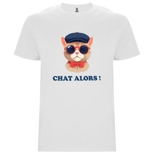 T-shirt blanc - Chat alors !