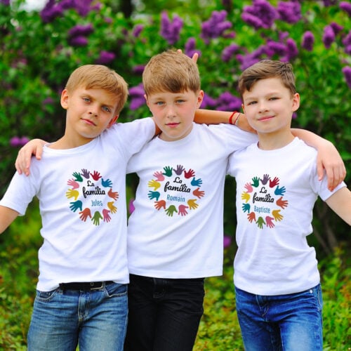 T-shirt Enfant blanc - La família ! – Image 2