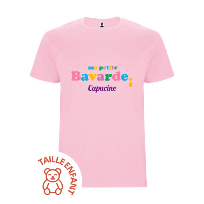 T-shirt Enfant rose - Ma petite bavarde !