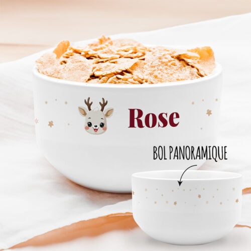 Bol panoramique personnalisé - Petite renne – Image 2