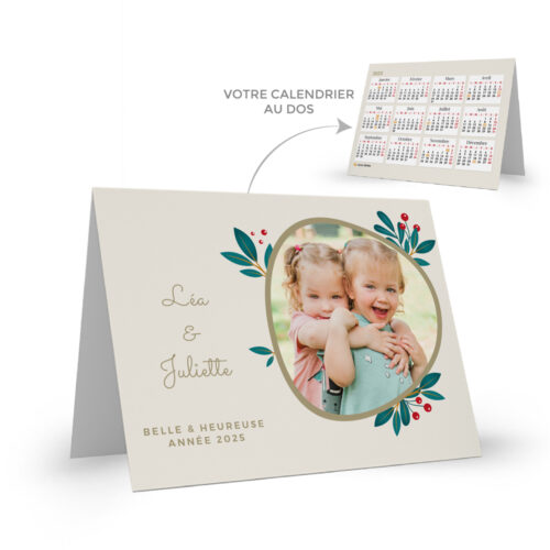 Calendrier chevalet A4 - Photo et texte