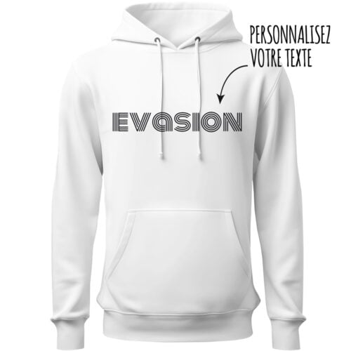 Sweat à capuche blanc - Evasion