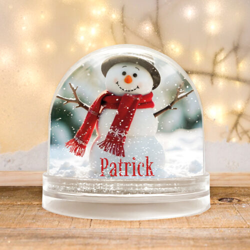 Boule à neige personnalisable - Bonhomme de neige avec prénom – Image 2