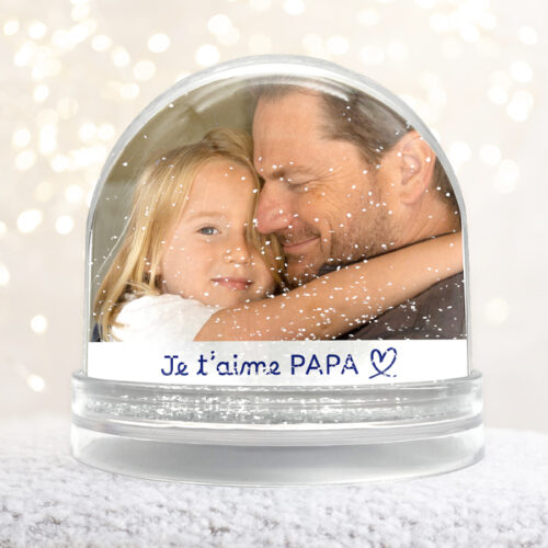 Boule à neige - Texte et photo personnalisables – Image 2