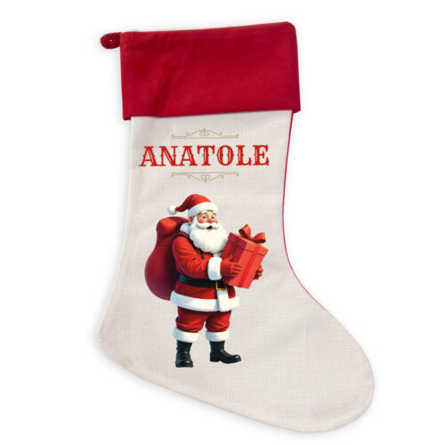 Chaussette Noël personnalisée - Hotte du Père Noël