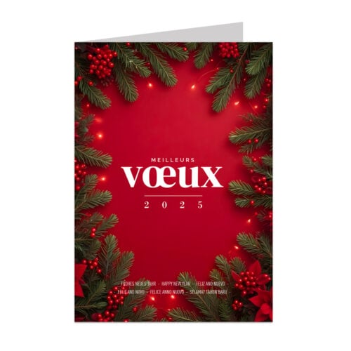 Lot de 5 cartes de Voeux personnalisées - Enveloppes offertes