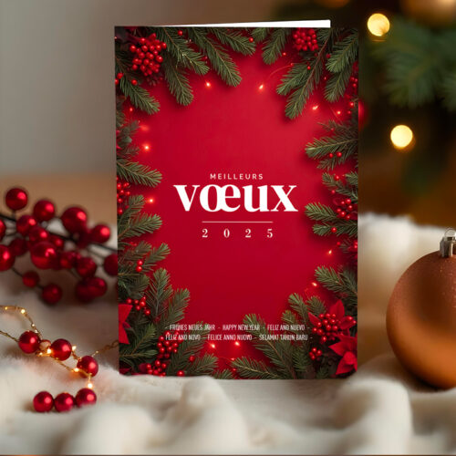 Lot de 5 cartes de Voeux personnalisées - Enveloppes offertes – Image 2