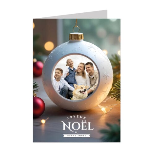 Lot de 5 cartes de Noël personnalisées - Enveloppes offertes