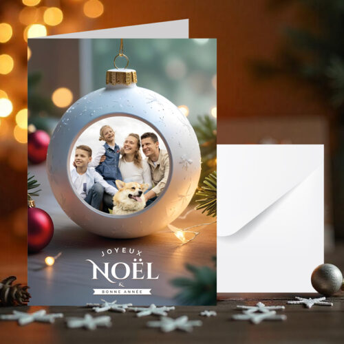 Lot de 5 cartes de Noël personnalisées - Enveloppes offertes – Image 2