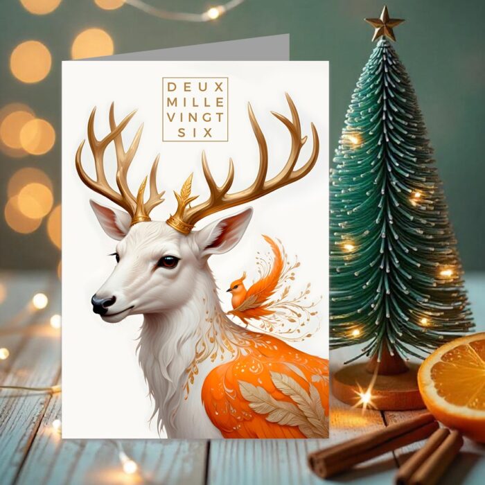 Alternative view of Lot de 5 cartes de Voeux personnalisées - Enveloppes offertes