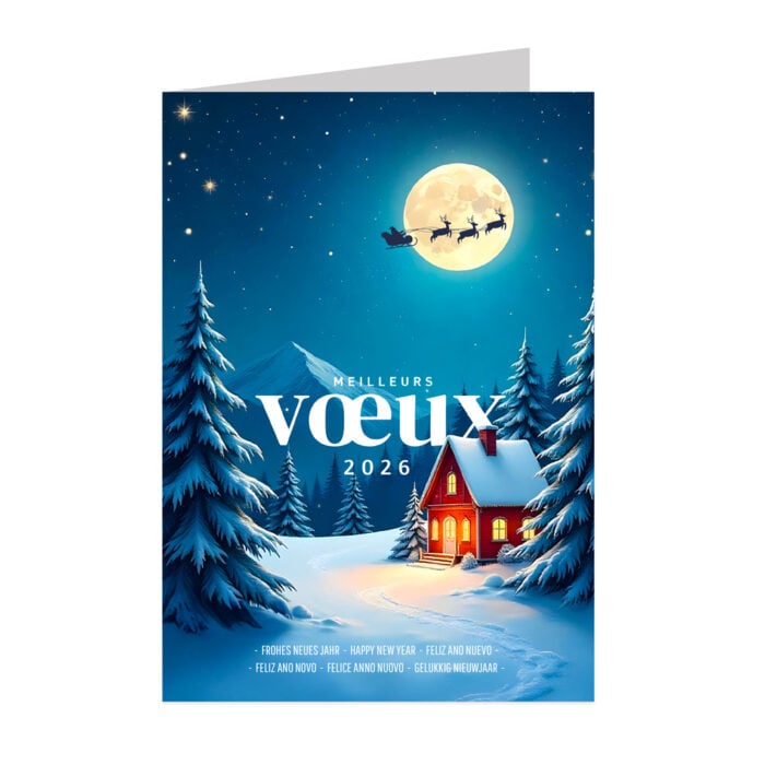 Lot de 5 cartes de Voeux personnalisées - Enveloppes offertes