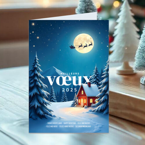 Lot de 5 cartes de Voeux personnalisées - Enveloppes offertes – Image 2