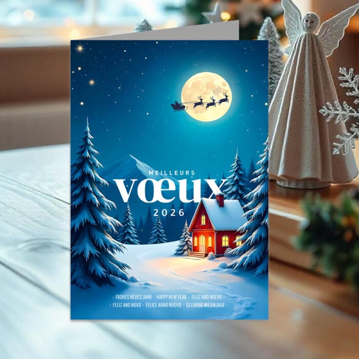 Alternative view of Lot de 5 cartes de Voeux personnalisées - Enveloppes offertes