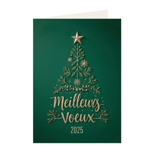 Lot de 5 cartes de Voeux personnalisées - Enveloppes offertes