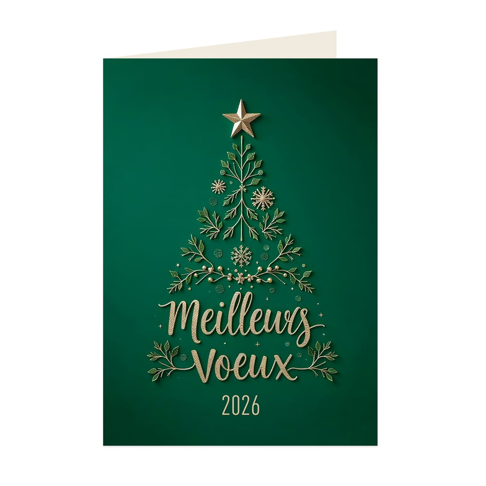 Lot de 5 cartes de Voeux personnalisées - Enveloppes offertes