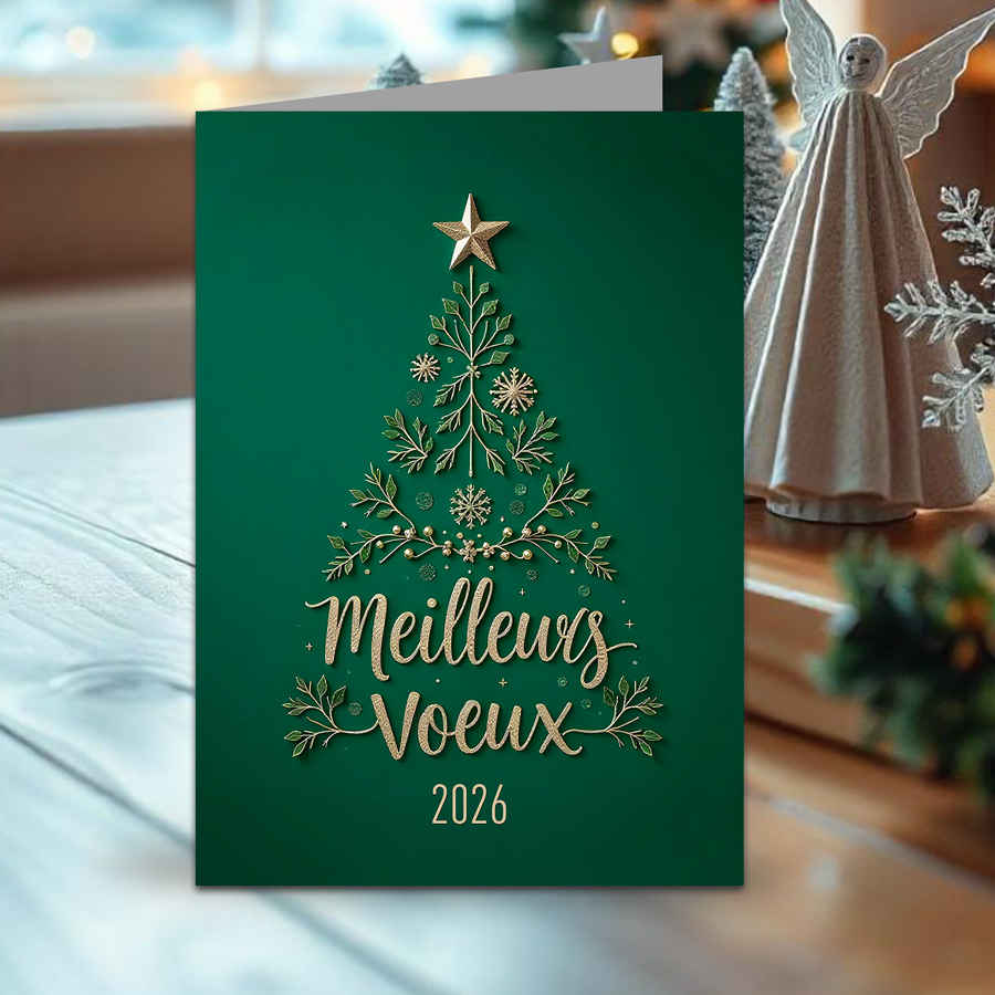 Lot de 5 cartes de Voeux personnalisées - Enveloppes offertes – Image 2