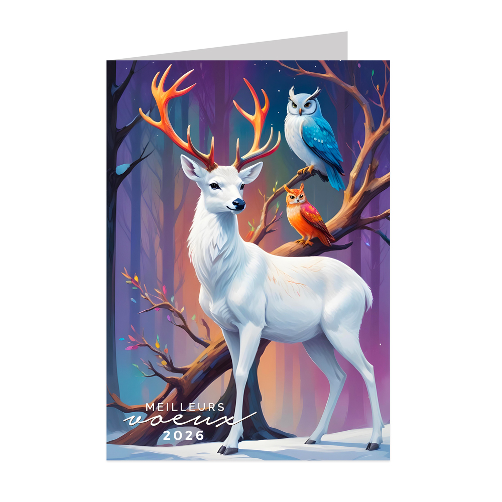 Lot de 5 cartes de Voeux personnalisées - Enveloppes offertes