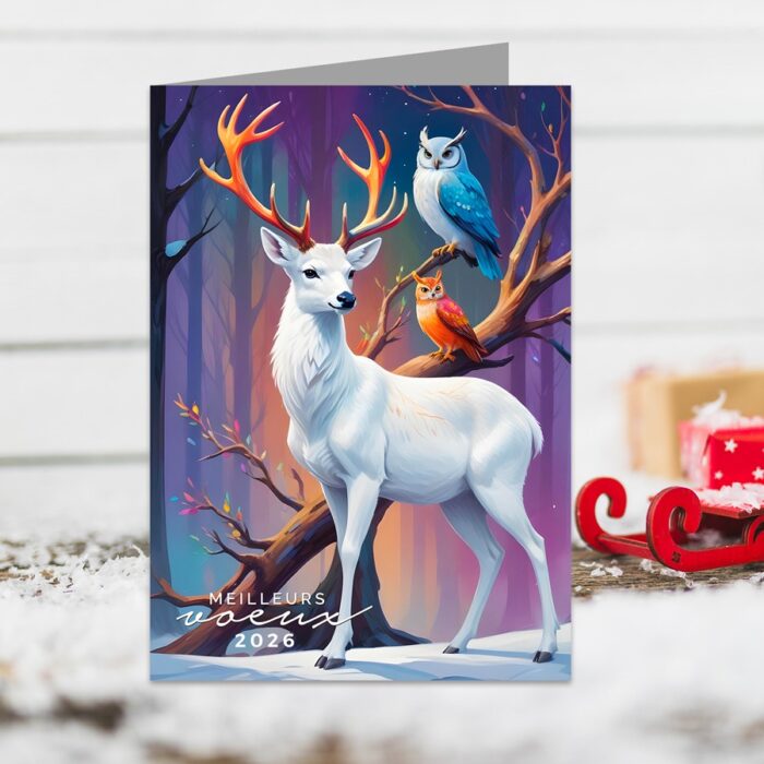 Alternative view of Lot de 5 cartes de Voeux personnalisées - Enveloppes offertes