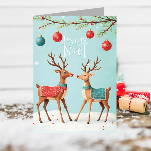 Lot de 5 cartes de Noël personnalisées - Enveloppes offertes – Image 2