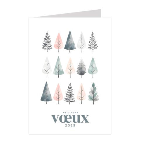 Lot de 5 cartes de Voeux personnalisées - Enveloppes offertes