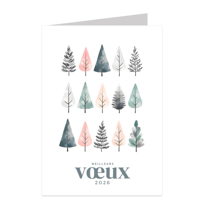 Lot de 5 cartes de Voeux personnalisées - Enveloppes offertes