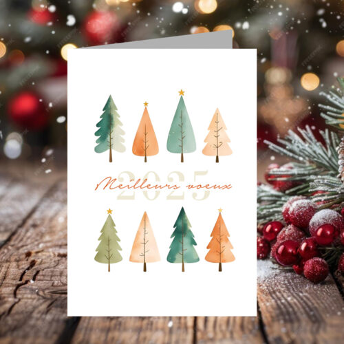 Lot de 5 cartes de Voeux personnalisées - Enveloppes offertes – Image 2
