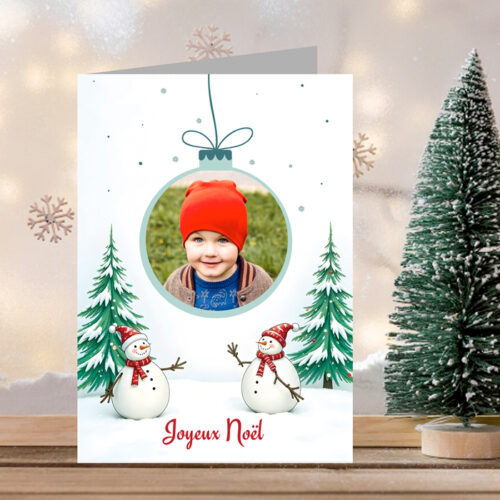 Lot de 5 cartes de Noël personnalisées - Enveloppes offertes – Image 2