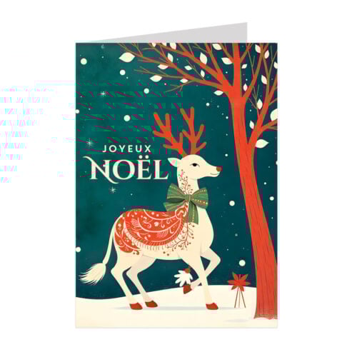 Lot de 5 cartes de Noël personnalisées - Enveloppes offertes