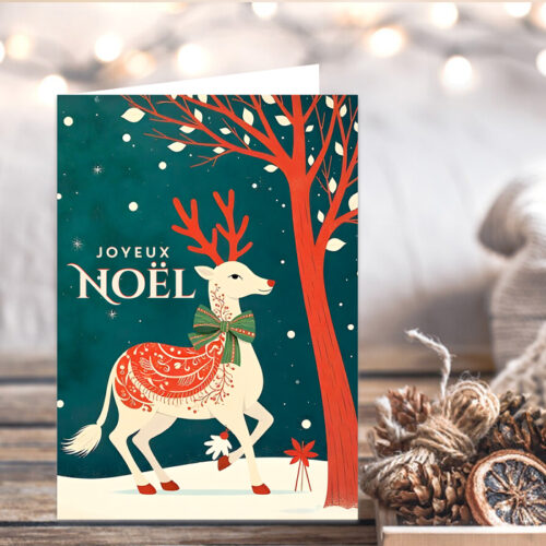 Lot de 5 cartes de Noël personnalisées - Enveloppes offertes – Image 2