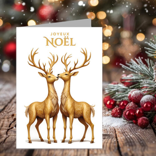 Lot de 5 cartes de Noël personnalisées - Enveloppes offertes – Image 2
