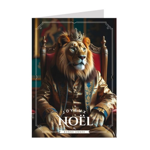 Lot de 5 cartes de Noël personnalisées - Enveloppes offertes