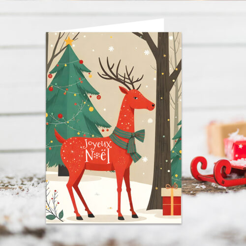 Lot de 5 cartes de Noël personnalisées - Enveloppes offertes – Image 2