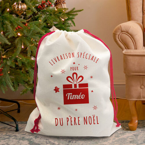 Grande Hotte de Noël personnalisée - Livraison spéciale <br> <strong>  50x66cm </strong> – Image 2