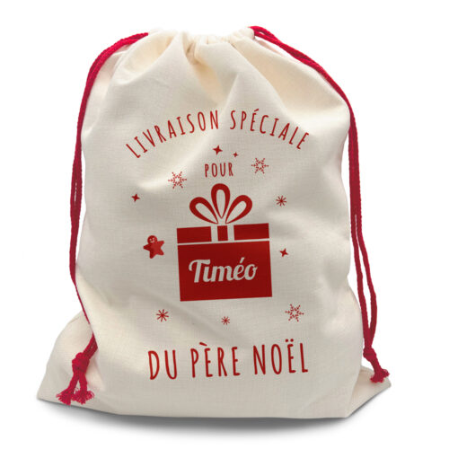 Grande Hotte de Noël personnalisée - Livraison spéciale <br> <strong>  50x66cm </strong>