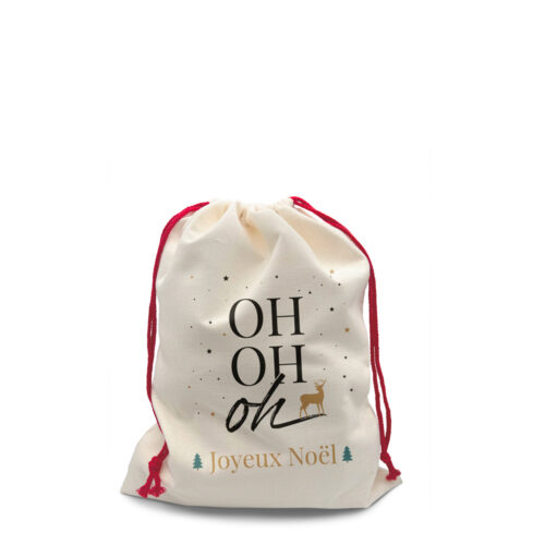 Petite Hotte de Noël personnalisée - Joyeux Noël<br> <strong>  30x40cm </strong>