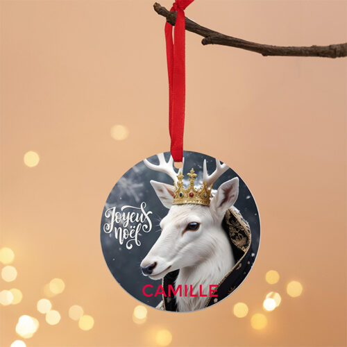 Ornement de Noël Rond - Animaux baroques – Image 2